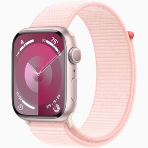APPLE Watch S9 GPS, 45mm Pink Alu Case w Light Pink Sport Loop